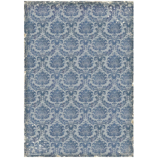 Stamperia  - Rice Paper -  21cm x 29.7cm - A4 - Vintage Library Wallpaper