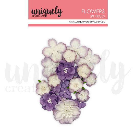 UNIQUELY CREATIVE - DUSTY PURPLE FLOWERS