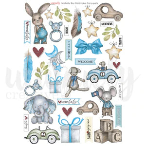 Uniquely Creative - Hey Baby Boy Cardmaker Cut - A- Part Sheet