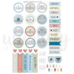 Uniquely Creative - Hey Baby Boy  Cut - A- Part Sheet (Essential Die 6 & 8)