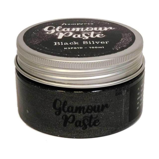 Stamperia - Glamour Paste - Black Silver 100ML