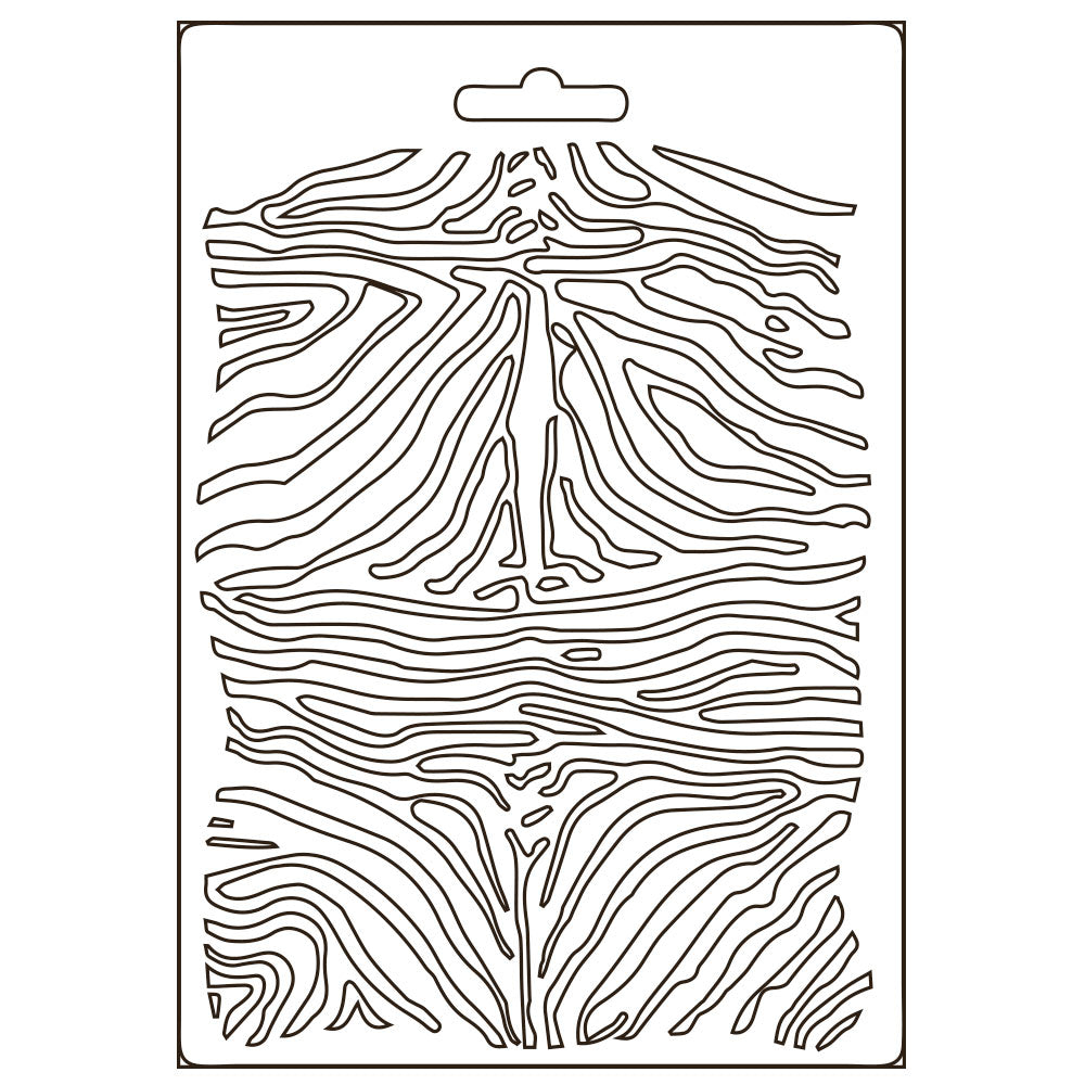 Stamperia -  Texture Impression - Soft Mould A5 -  Savana Zebra Pattern*