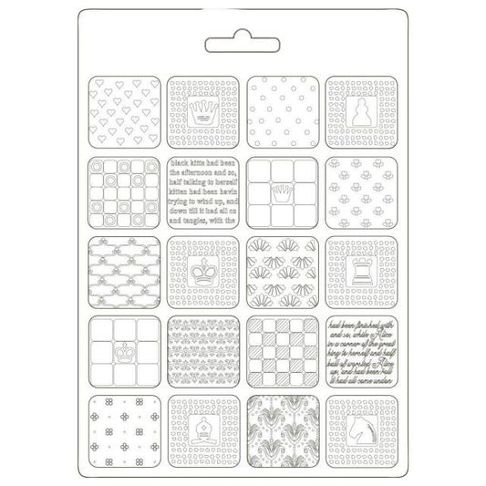 Stamperia -  Texture Impression - Soft Mould A5 - Alice Patchwork*
