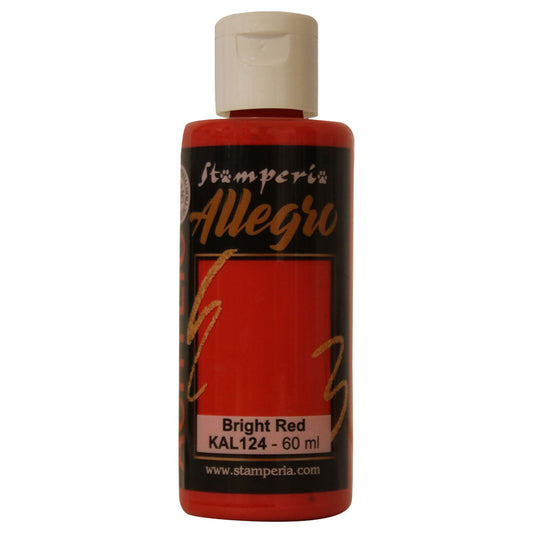 KAL 124 - Stamperia - Allegro - Acrylic Paint  - Bright Red  - 60ml