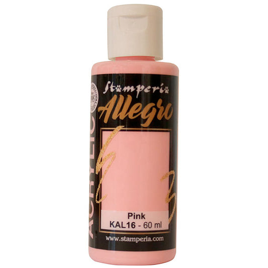 KAL 16 - Stamperia - Allegro - Acrylic Paint - Pink  - 60ml