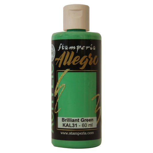 Stamperia - Allegro - Acrylic Paint - Brilliant Green Kal31 59ml