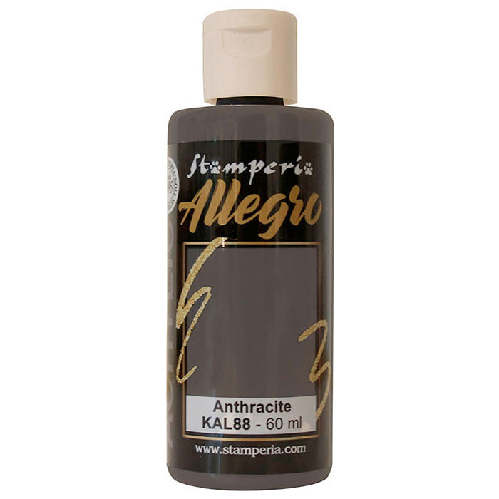 Stamperia - Allegro - Acrylic Paint -  Kal88 - Anthracite  - 60ml