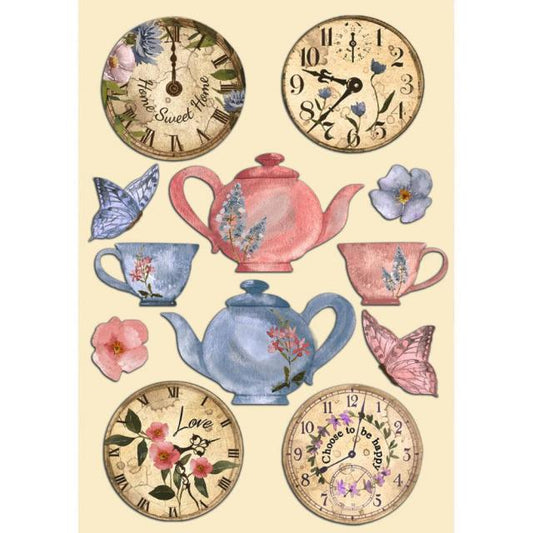 Stamperia - A5 - Wooden Shapes - Create Happiness Welcome Home - Clocks*