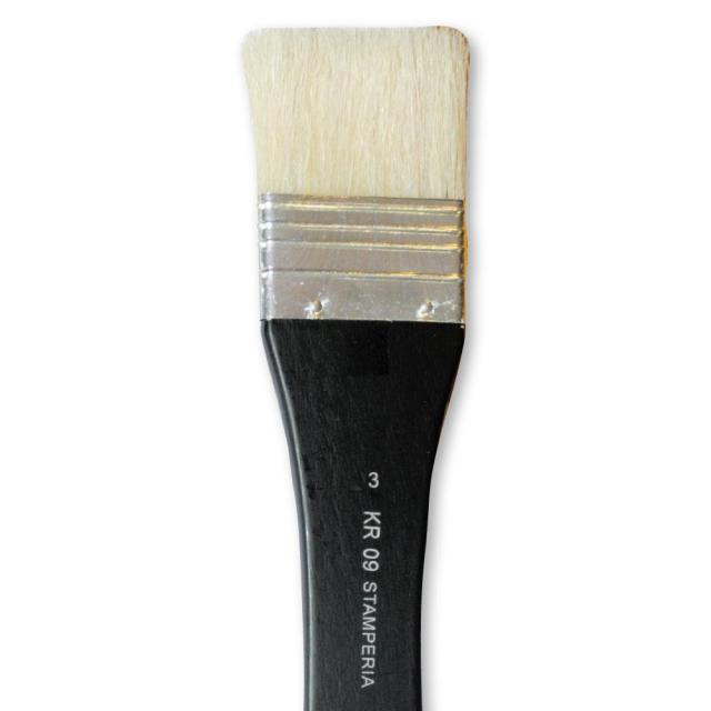 Stamperia - Flat point brush size 3 - Flat Natural Bristles - For Glues,Finishes