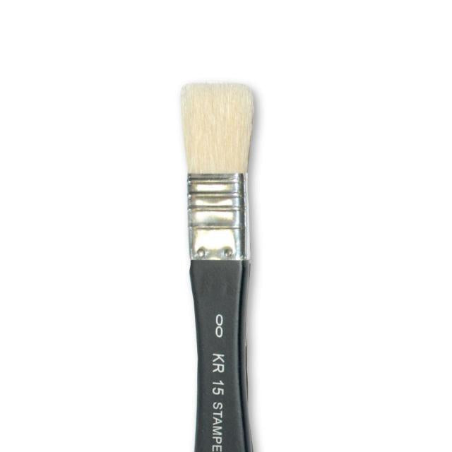 Stamperia - Flat point brush size 00 - Flat Natural Bristles - For Glues,Finishes