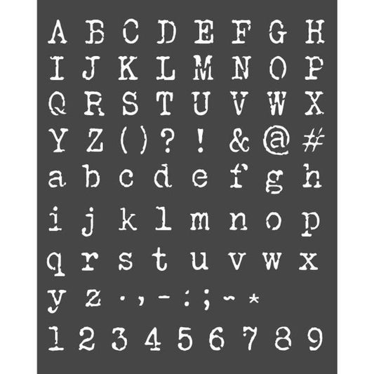 Stamperia - Mix Media Stencil - 20 X 25 Alphabet And Numbers