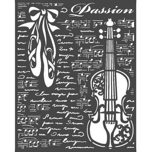 Stamperia - Mix Media Stencil - 20 X 25 Passion Violin