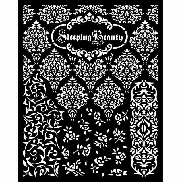 STAMPERIA - THICK STENCIL - 20 X 25 SLEEPING BEAUTY TEXTURES