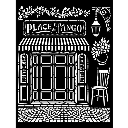 Stamperia - Mix Media Stencil - 20 X 25  Desire Place Tango