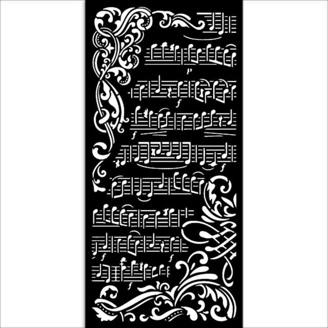 Stamperia- Thick Stencil 12 X 25cm- Create Happiness Music