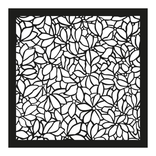 Stamperia - Mix Media Stencil - 18 X 18 - Flower Patterns