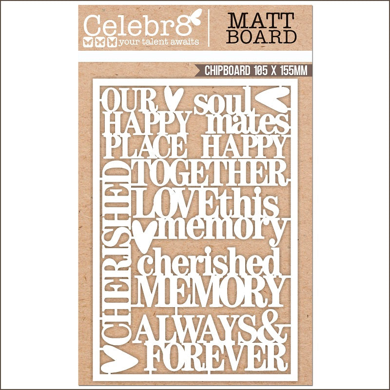 Celebr8 - Chipboard - Mini Words - Lavender Lane