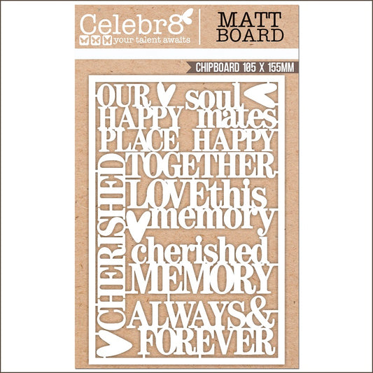 Celebr8 - Chipboard - Mini Words - Lavender Lane