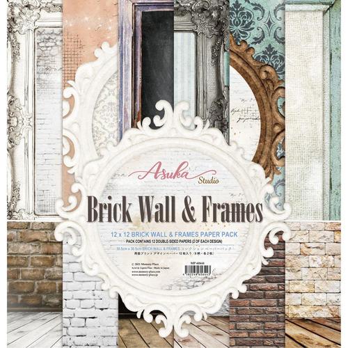 Asuka Studio - Brick Wall & Frames - 12 x 12 Brick Wall & Frame Paper Pack