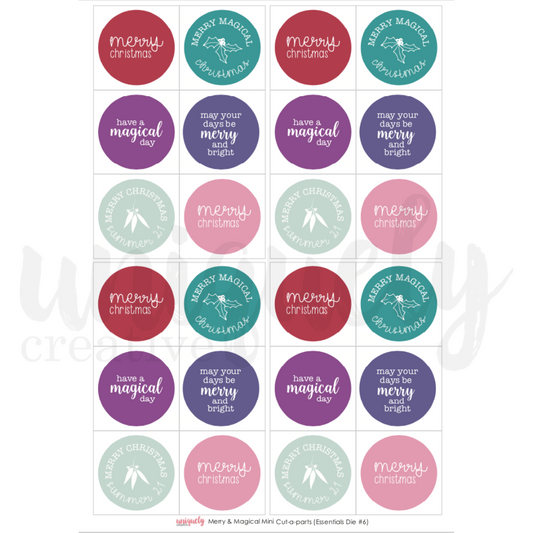 Uniquely Creative - Merry & Magical Cut - a - part - sheet Mini Circles
