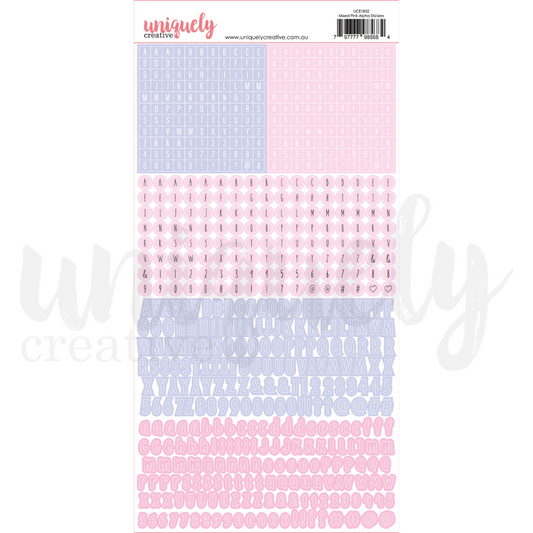 Uniquely Creative - Mixed Pink Alpha Stickers