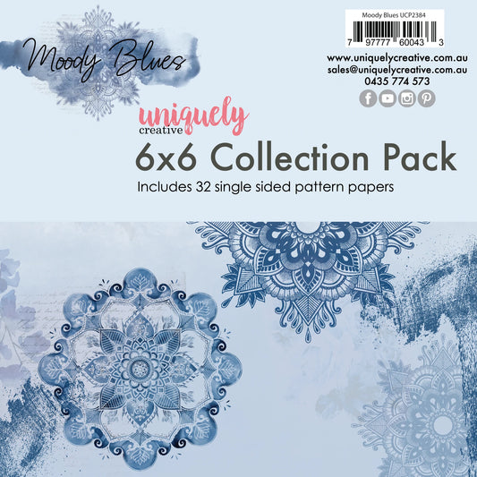 Uniquely Creative - 6 X 6  Moody Blues Collection Pack