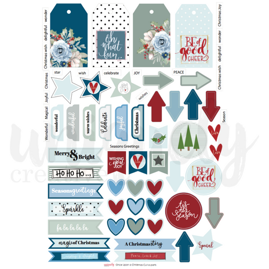 UNIQUELY CREATIVE - ONCE UPON A CHRISTMAS CUT -A-PART SHEET