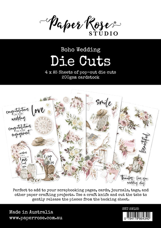 Paper Roses - Die Cuts - Boho Wedding