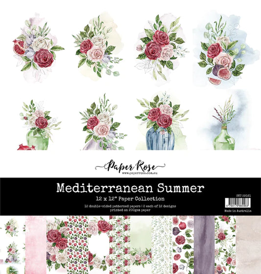 Paper Roses - 12 x 12 Mediterranean Summer Paper Pack