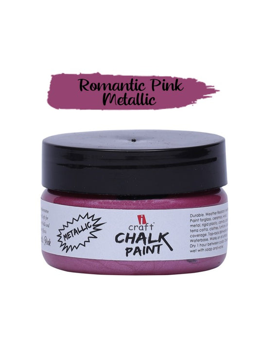 I Craft - Romantic Pink Metallic Chalk Paint 50ml
