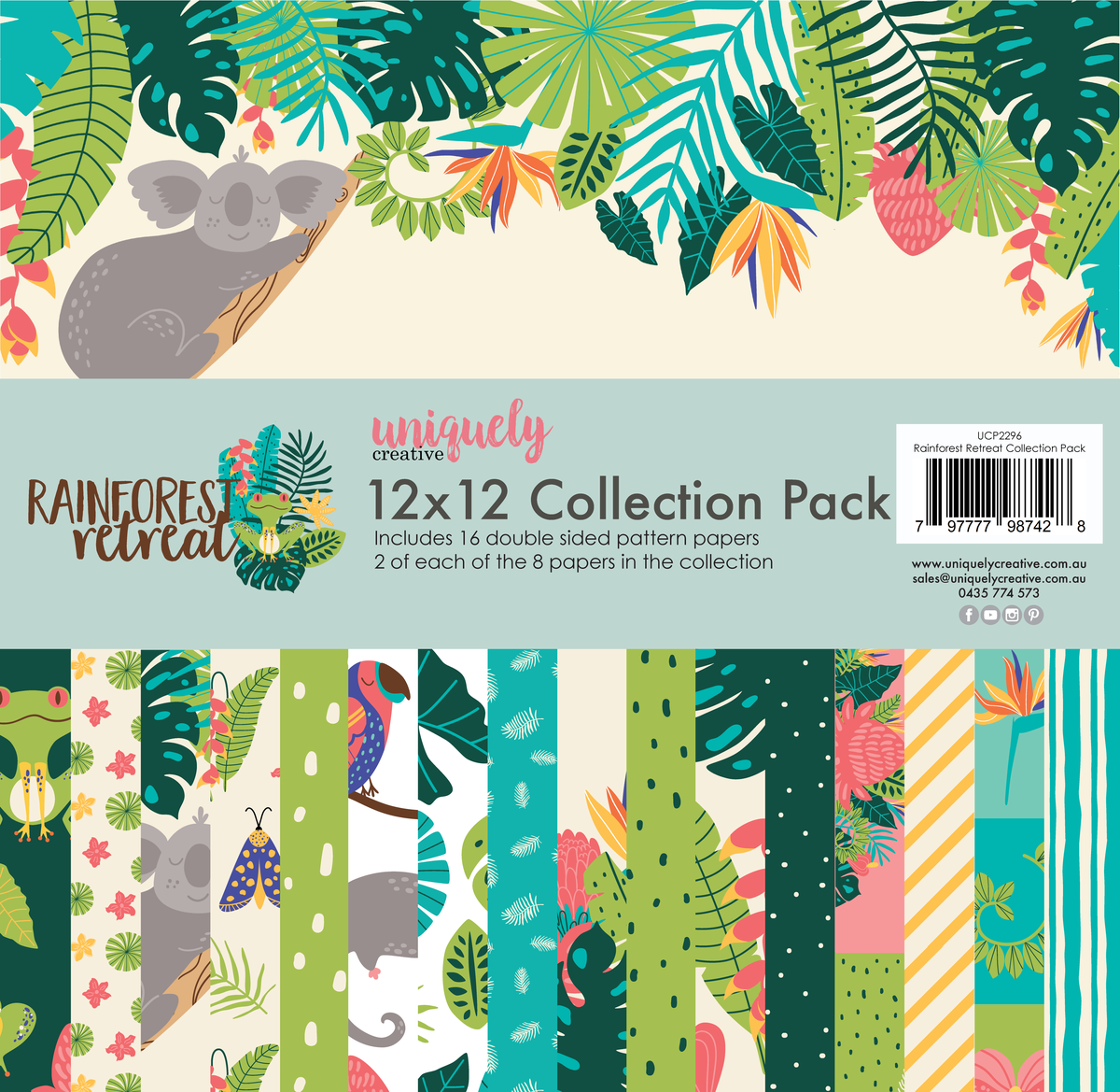 Uniquely Creative - 12 X 12  Rainforest Retreat Collection Paper Pack