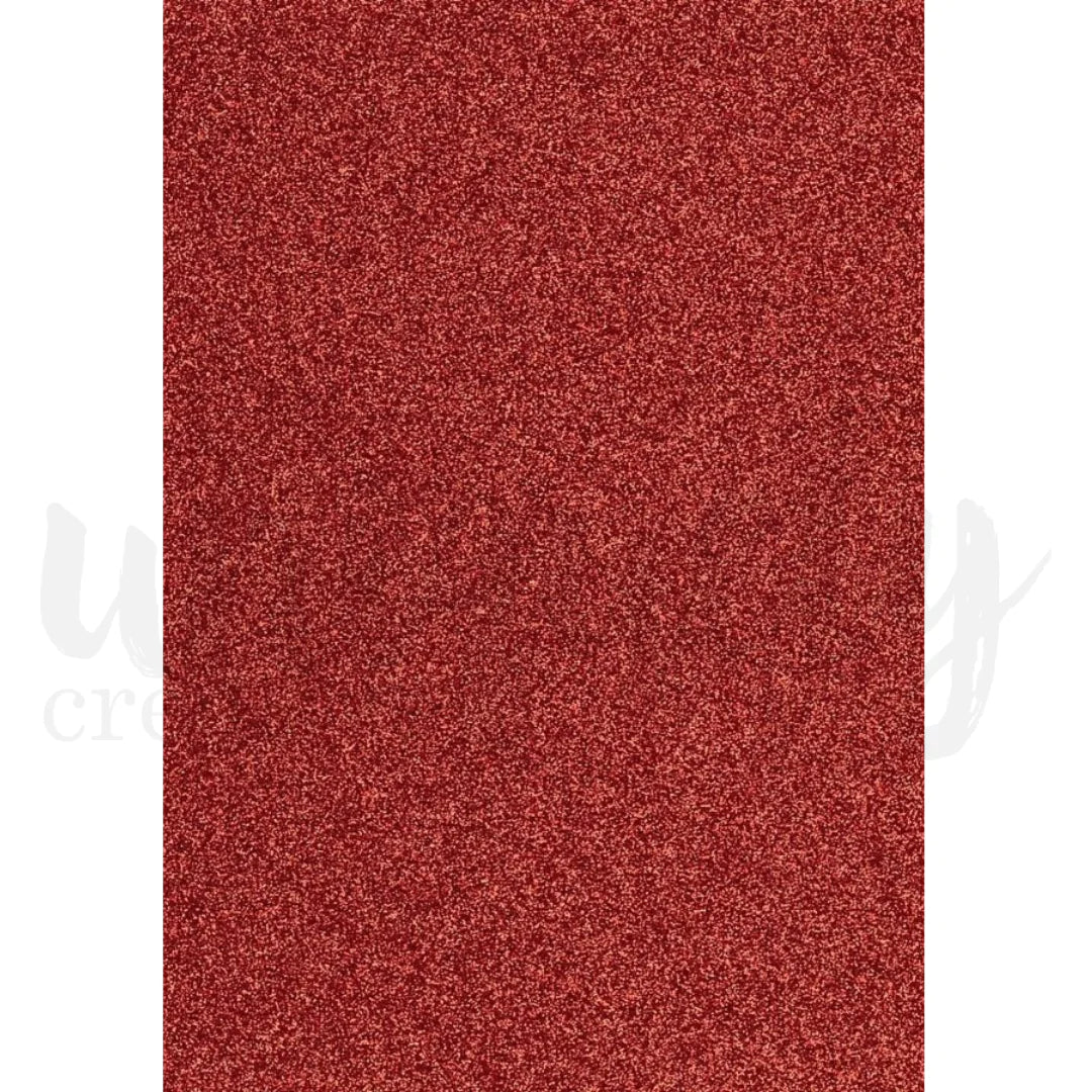 Uniquely Creative - A4 - Red Glitter Cardstock