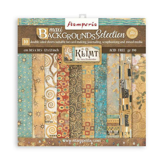 Stamperia -  12 X 12- Paper Pack - Klimt Backgrounds