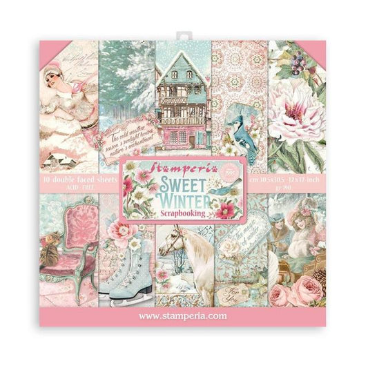 Stamperia -  (12”X12”) Sweet Winter -  Paper pad