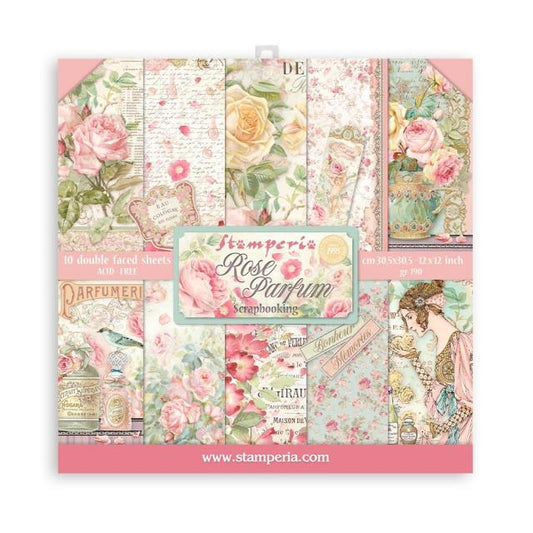 Stamperia -  (12”X12”) Rose Parfum -  Paper pad