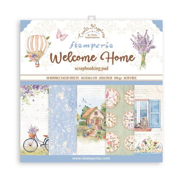 Stamperia -  (12”X12”) Create Happiness Welcome Home -  Paper pad