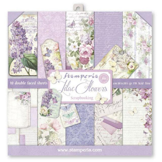 Stamperia - 12 X 12 Paper Pack - Lilac Flowers