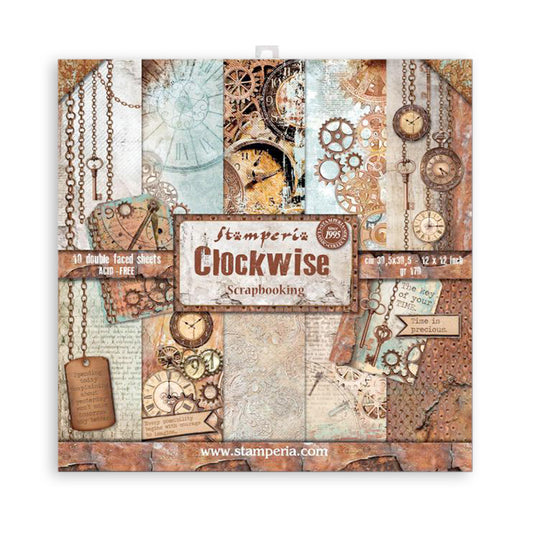 Stamperia -  (12”X12”) Clockwise -  Paper pad