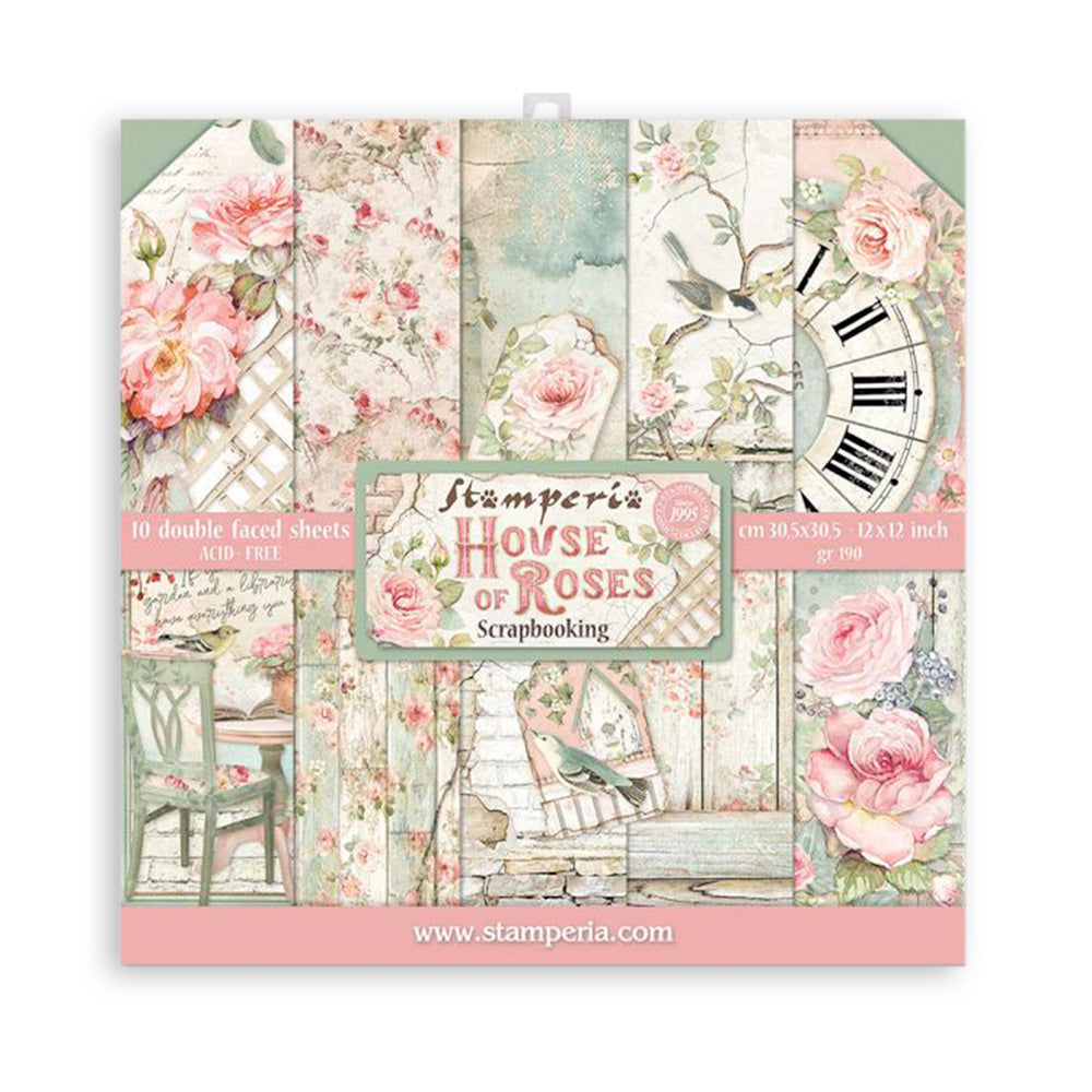Stamperia -  (12”X12”) House of Roses Paper pad