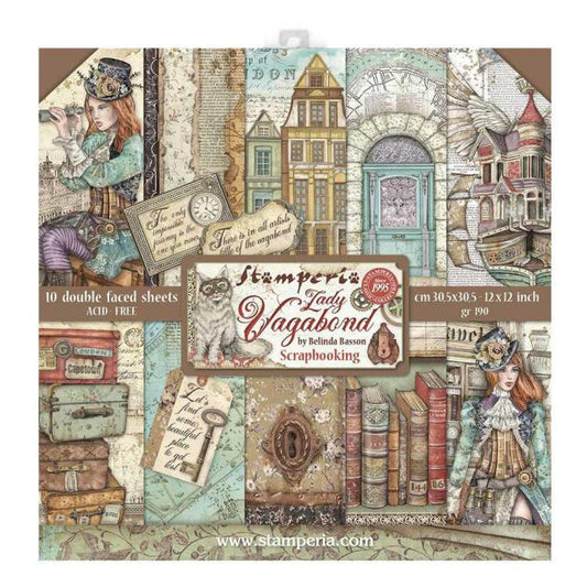 Stamperia -  12 X 12- Paper Pack - Lady Vagabond