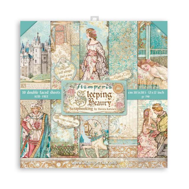 Stamperia -  (12”X12”) Sleeping Beauty paper pad