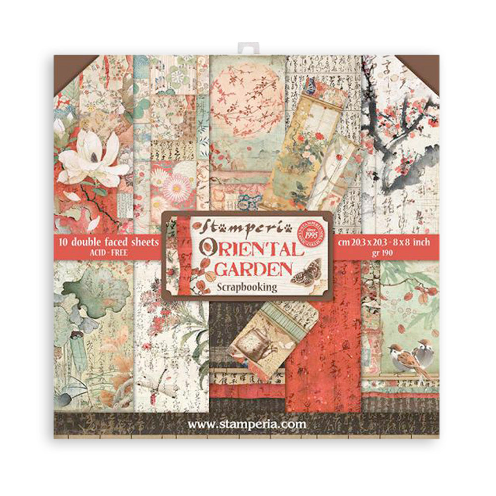 Stamperia -  (8”X8”) Oriental Garden paper pad