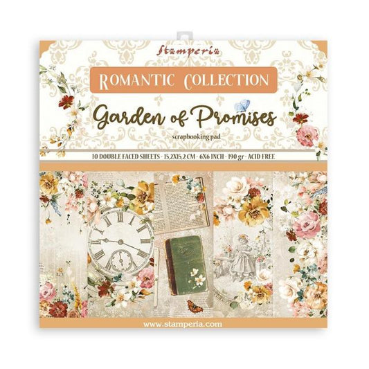 Stamperia -  (6”X6") Paper Pad - Garden of Promises