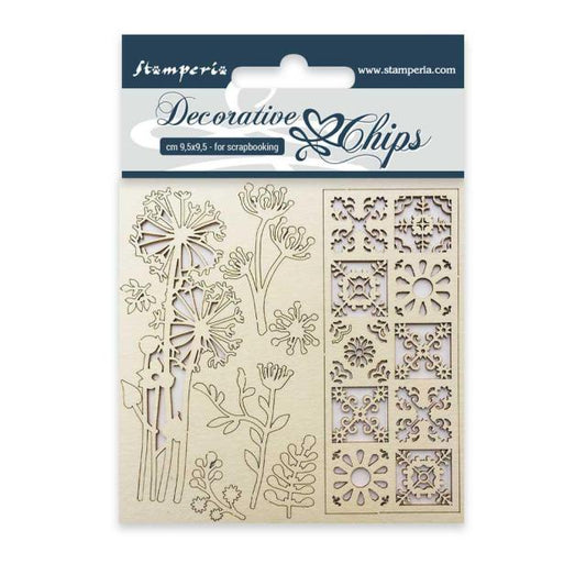 Stamperia - Decorative Chips - Flowers