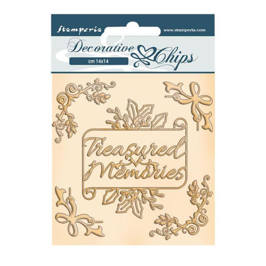Stamperia- Decorative Chips - Romantic Christmas - Memories