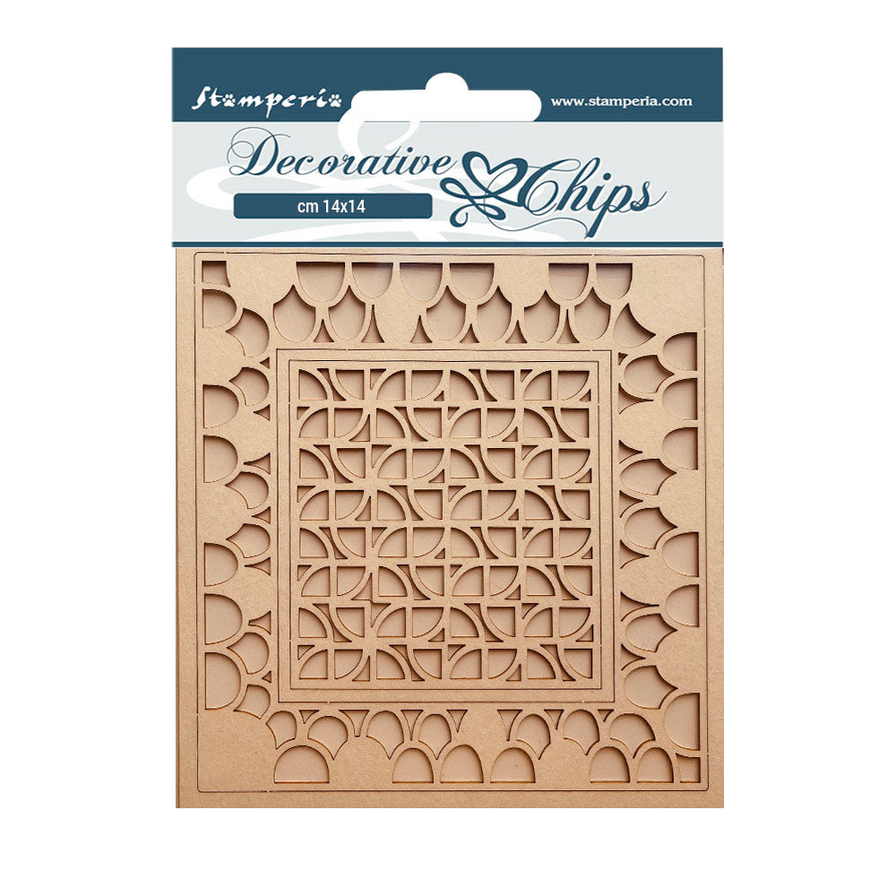Stamperia - Decorative Chips -  14 X 14 cm - Bauhaus Pattern
