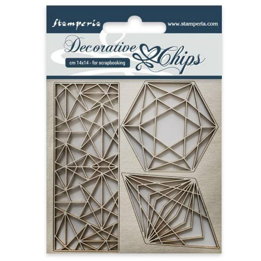 Stamperia - Decorative Chips - Geometry