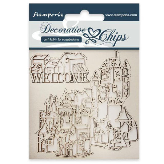 Stamperia - Decorative Chips - Welcome