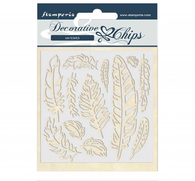 Stamperia - Decorative Chips - Amazon Feather