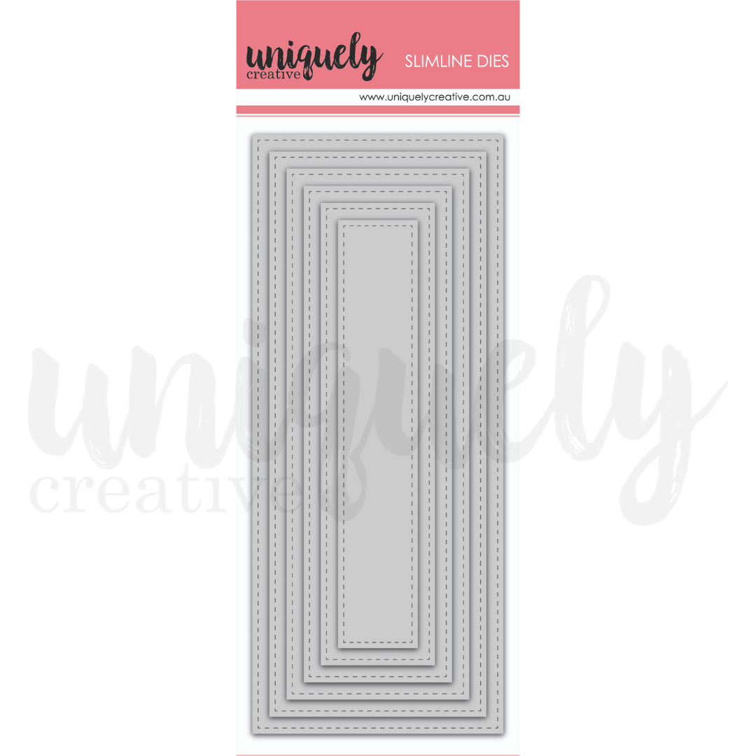 UNIQUELY CREATIVE - SLIMLINE DIES - STITCHED NESTING RECTANGLE DIE